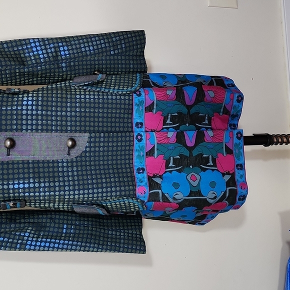 Custo Barcelona Retro Colorblock Button Down Mid Length Blazer Jacket Size 38=S - Picture 4 of 9